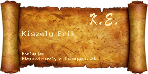 Kiszely Erik névjegykártya